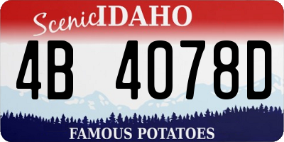ID license plate 4B4078D