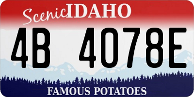 ID license plate 4B4078E