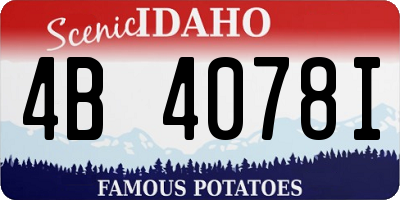 ID license plate 4B4078I