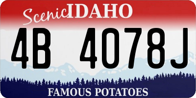 ID license plate 4B4078J