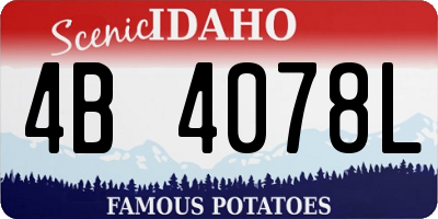ID license plate 4B4078L