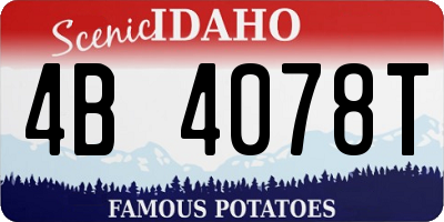 ID license plate 4B4078T