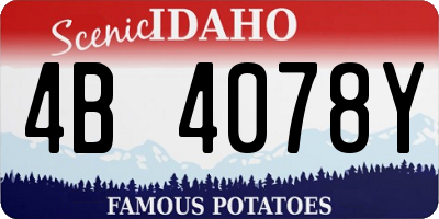 ID license plate 4B4078Y