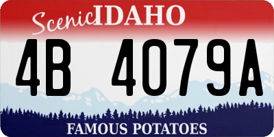 ID license plate 4B4079A