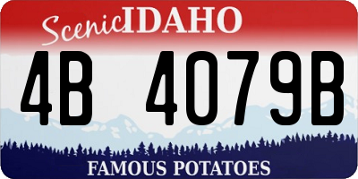 ID license plate 4B4079B