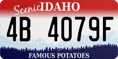 ID license plate 4B4079F