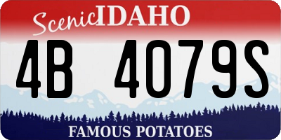 ID license plate 4B4079S