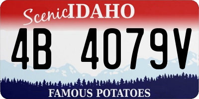 ID license plate 4B4079V