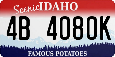 ID license plate 4B4080K