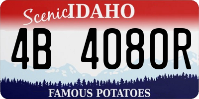 ID license plate 4B4080R