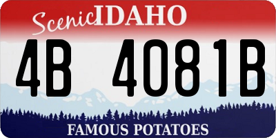 ID license plate 4B4081B