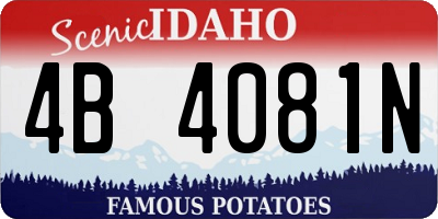 ID license plate 4B4081N