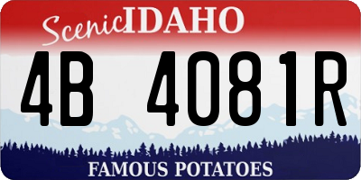 ID license plate 4B4081R