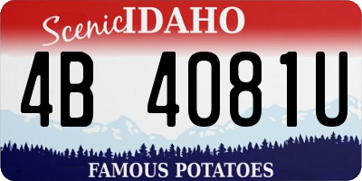 ID license plate 4B4081U