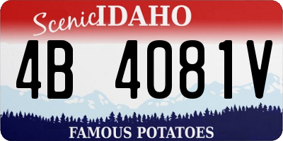 ID license plate 4B4081V