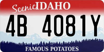 ID license plate 4B4081Y