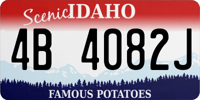 ID license plate 4B4082J