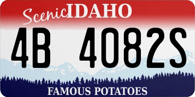 ID license plate 4B4082S