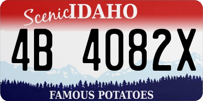 ID license plate 4B4082X