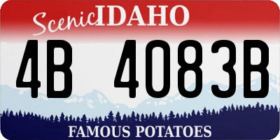 ID license plate 4B4083B