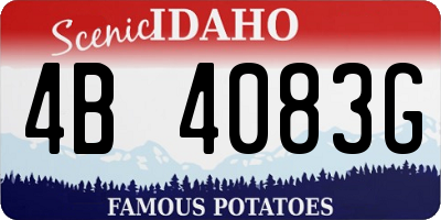 ID license plate 4B4083G
