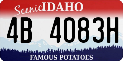 ID license plate 4B4083H
