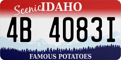 ID license plate 4B4083I