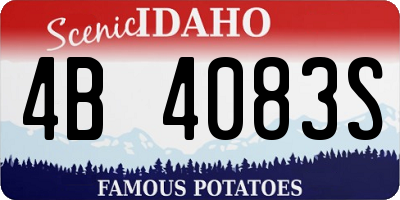 ID license plate 4B4083S