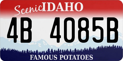 ID license plate 4B4085B