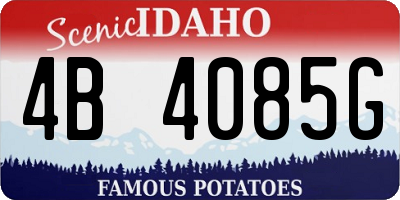 ID license plate 4B4085G