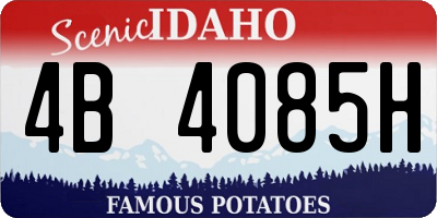 ID license plate 4B4085H