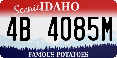 ID license plate 4B4085M