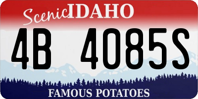 ID license plate 4B4085S
