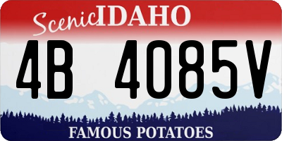ID license plate 4B4085V