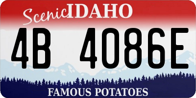 ID license plate 4B4086E