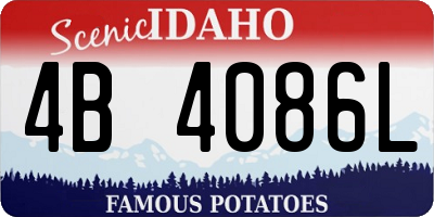 ID license plate 4B4086L