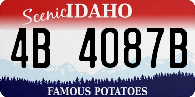 ID license plate 4B4087B