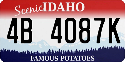ID license plate 4B4087K