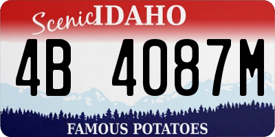 ID license plate 4B4087M