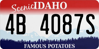 ID license plate 4B4087S