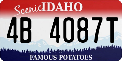 ID license plate 4B4087T