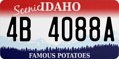 ID license plate 4B4088A