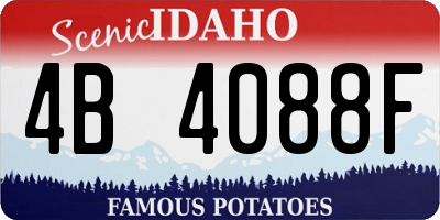 ID license plate 4B4088F