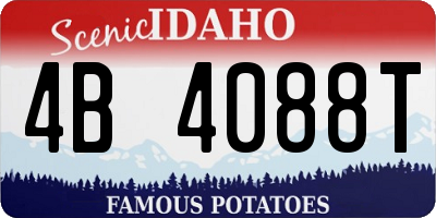 ID license plate 4B4088T