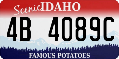 ID license plate 4B4089C