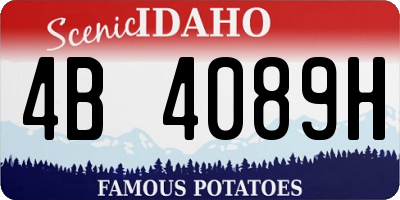 ID license plate 4B4089H