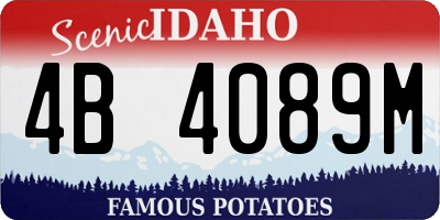 ID license plate 4B4089M