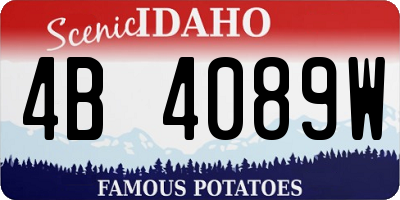 ID license plate 4B4089W