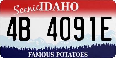 ID license plate 4B4091E