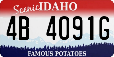 ID license plate 4B4091G
